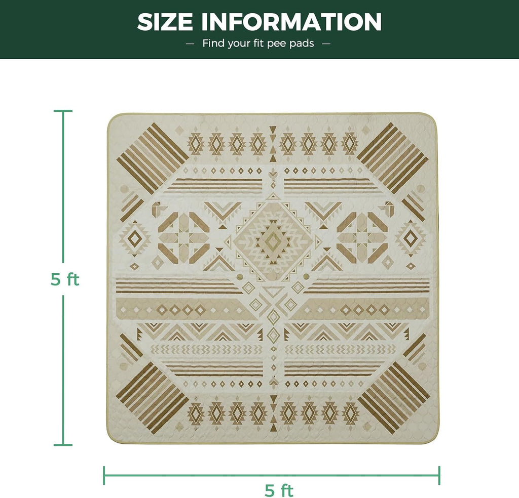 FXW Washable Pee Pads for Dogs, Super Absorbent, 63" Square, 1 Pack | Machine washable, Non-slip backing, Fits 24"H 8-Panel FXW Rollick/Homeplus Playpens
