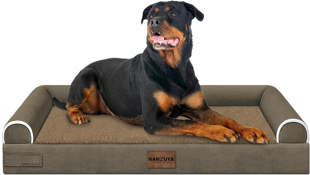 NANUYA Orthopedic Dog Bed for XX-Large Dogs, 44 x 34 Inch, Brown