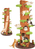 NUNU LAB Large Cat Tree for Indoor Cats – Multi-Level Solid Wood