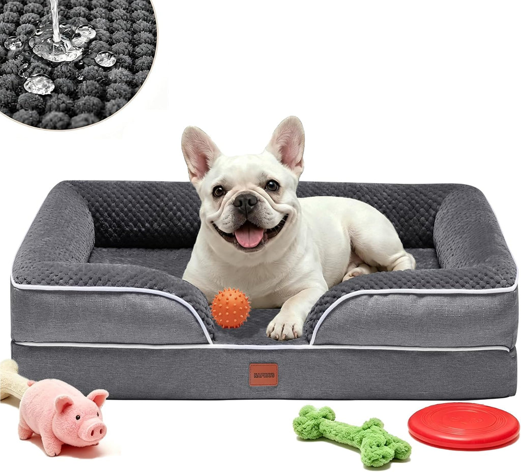 Orthopedic Dog Bed Small Medium Size Dog, Waterproof Washable Pet Beds