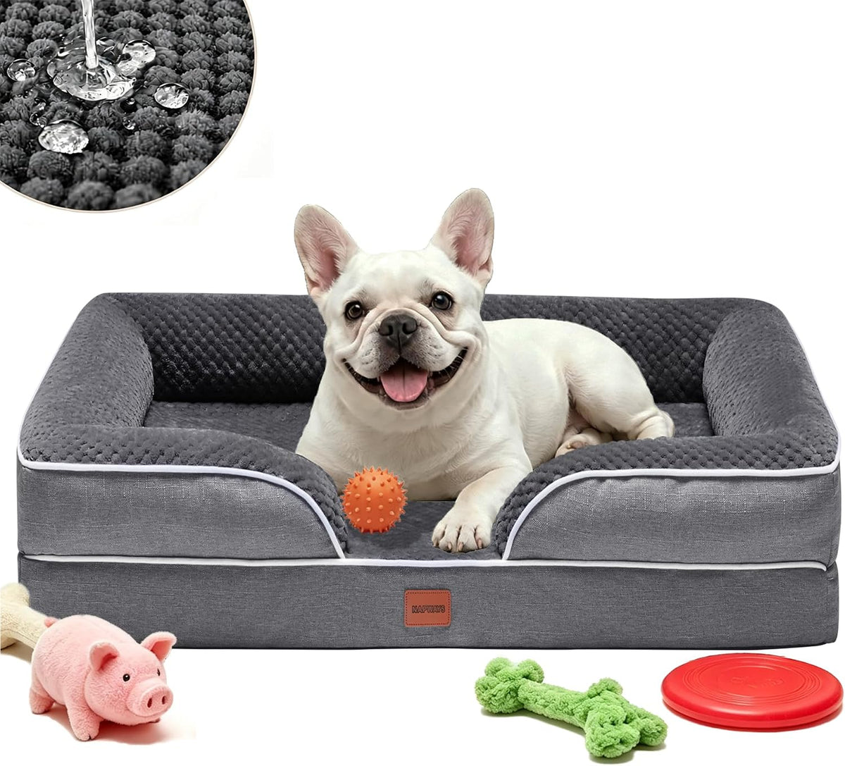 Orthopedic Dog Bed Small Medium Size Dog, Waterproof Washable Pet Beds