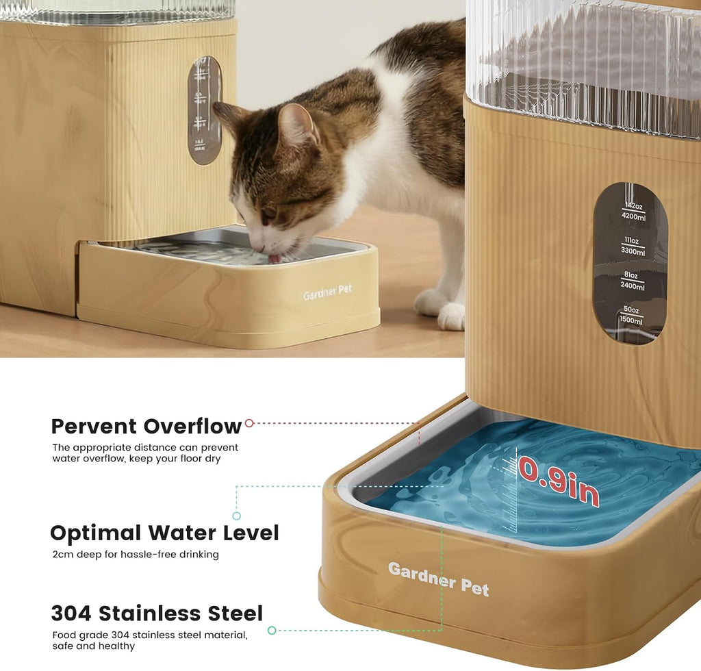 2.2 Gallon Automatic Dog Water Dispenser with Stainless Steel Bowl