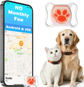 GPS Tracker for Dogs, Smart Collar with Real-Time Locator with Holder Pet Location Tracker, No Monthly Fee/No SIM Card, for Android and iOS, Ultra-Slim, IP68 Waterproof, Reliable
