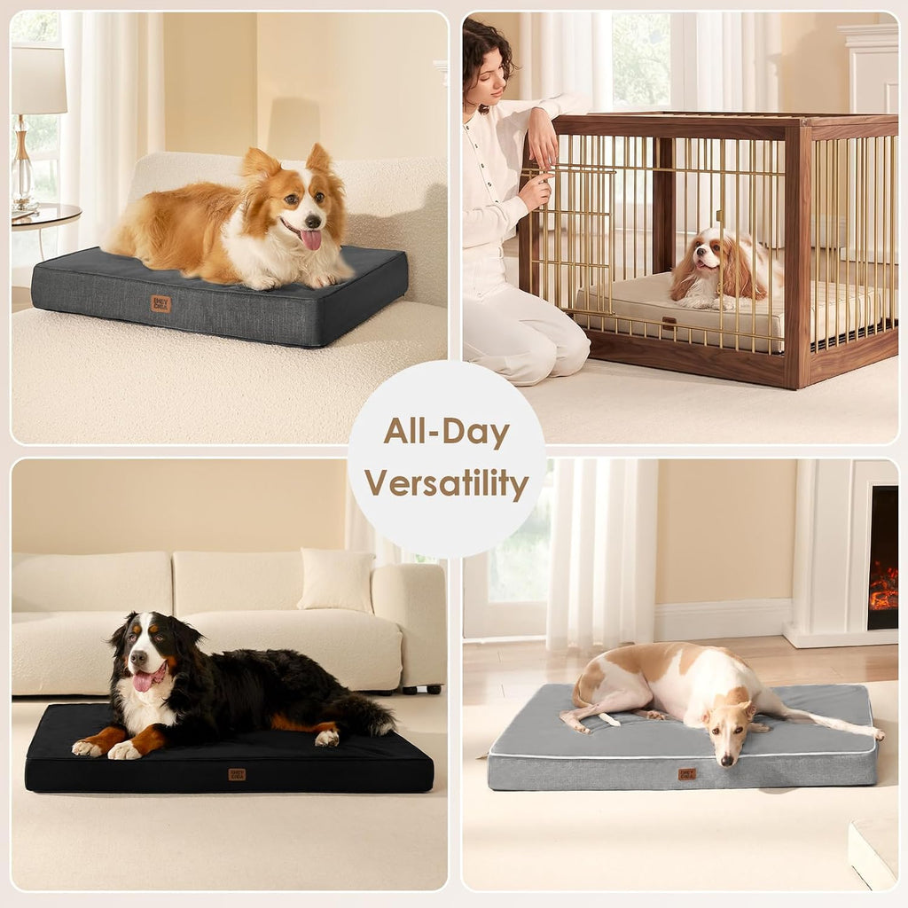 EHEYCIGA Extra Large Waterproof Dog Bed Mat Washable, 44x32Inch, Grey