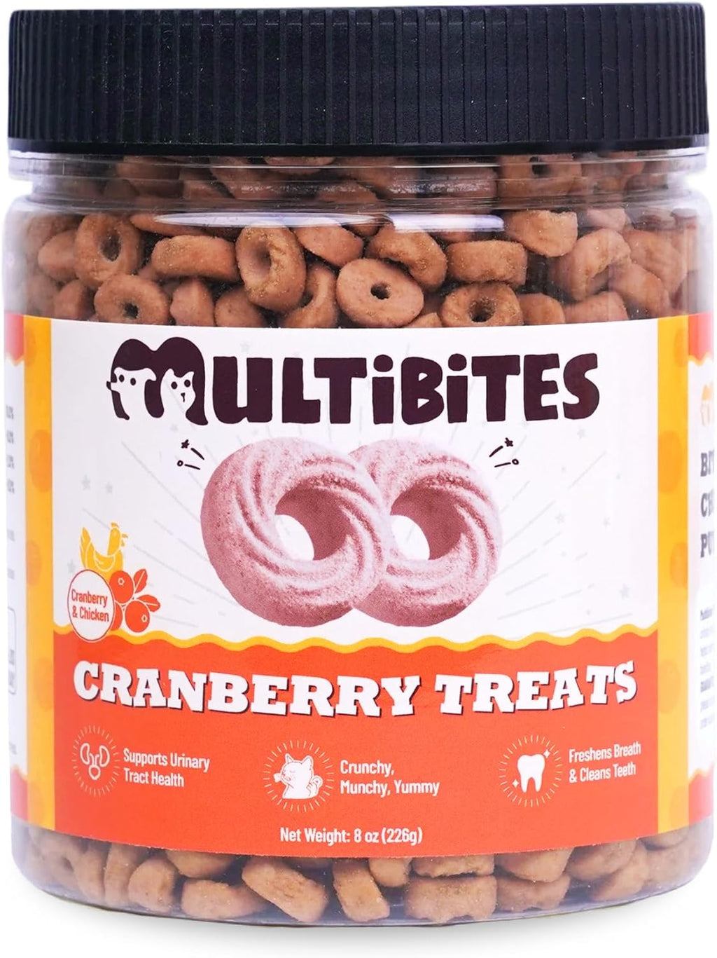 8 oz Cranberry Treats with UT Support & Catnip Flavor for Cat