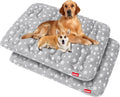 Dog Crate Pad Mat (42" X 28") 2 Pack, Soft Dog Bed Mat with Cute Prints