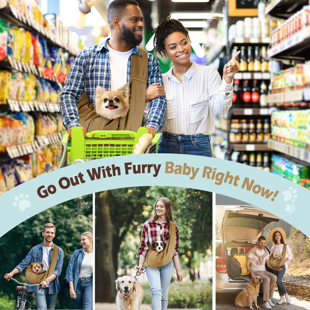 Pawaboo Small Dog Sling Carrier