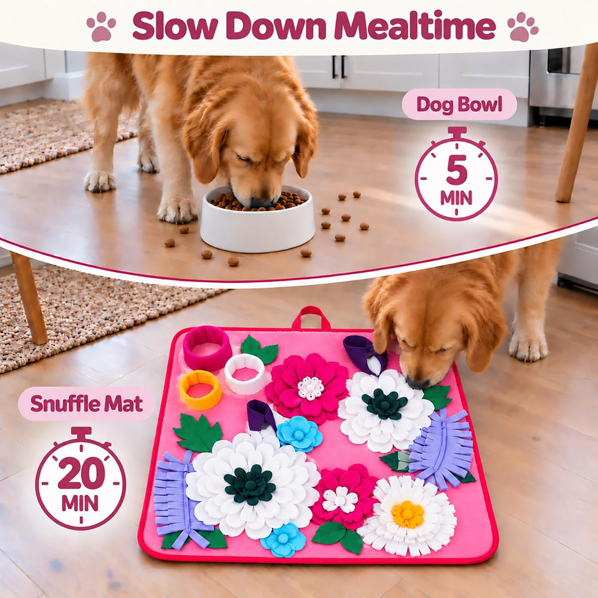 Vextronic Snuffle Mat for Dogs, Large Dogs Slow Feeder, Interactive Puzzle