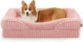 EHEYCIGA Extra Large Orthopedic Dog Bed 41x27 Inch, Pink