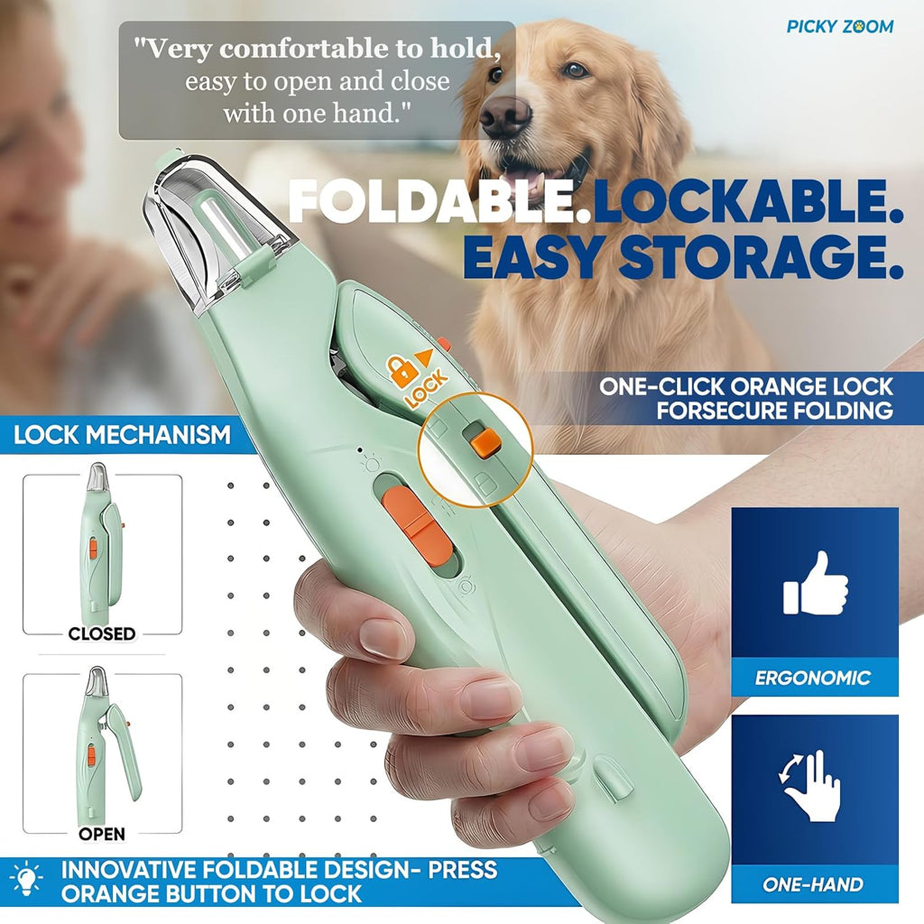 2-in-1 Dog & Cat Nail Clippers and Grinder with LED Light