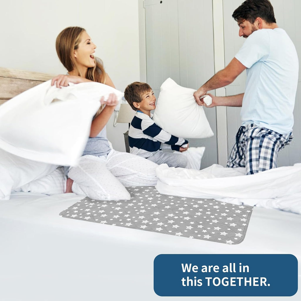 Waterproof Bed Pads Washable 34" x 36" (2 Pack) | Absorbent Chuck Pads for Incontinence, Waterproof Mattress Protector for Adults, Kids, Elderly and Pets