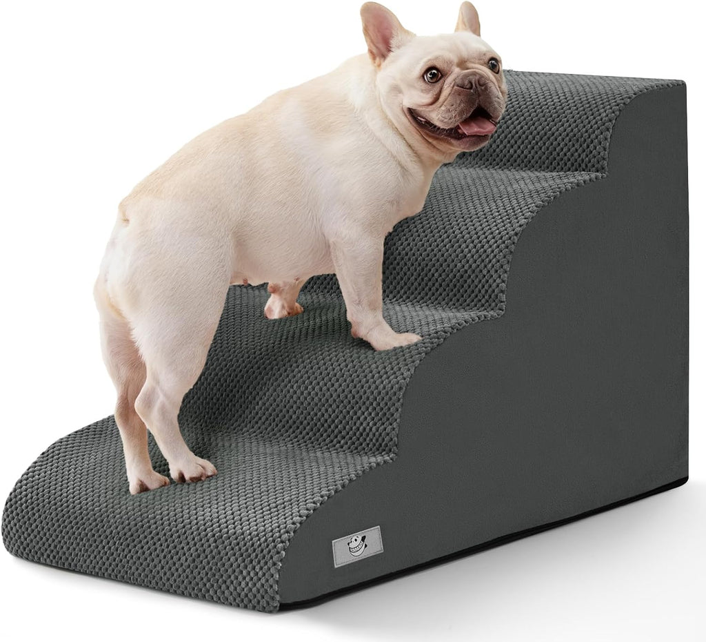 Dog Steps for Bed 17.7" H, 4-Step Pet Stairs Ramp for Small & Medium Dogs