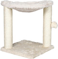 TRIXIE Baza 19.7-in Sisal Cat Tree with Plush Hammock and Toy, Cream