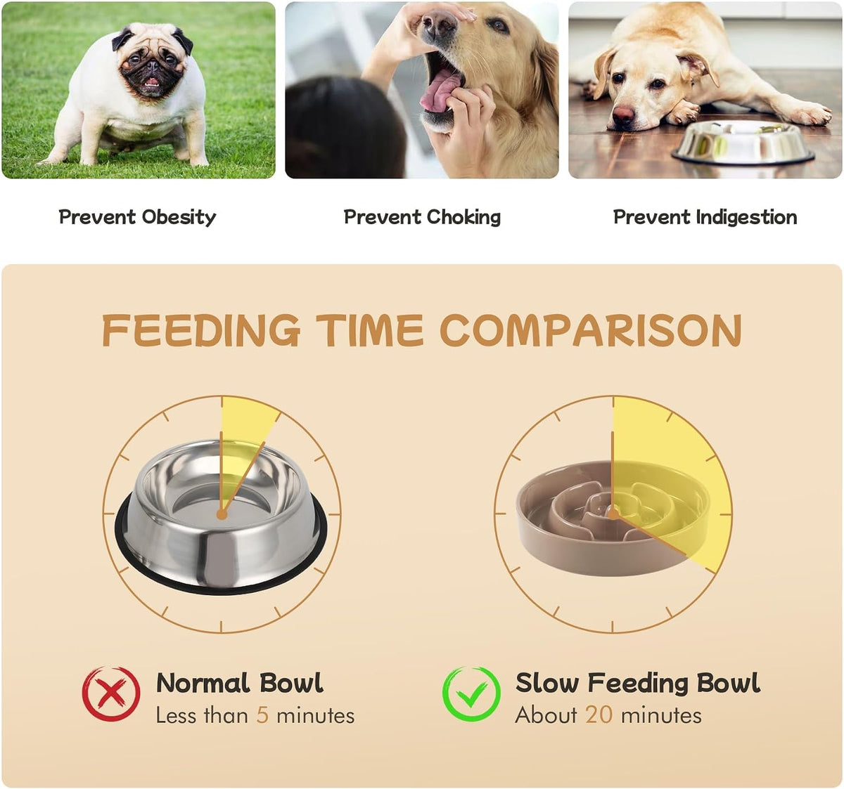 Havniva Elevated Slow Feeder Dog Bowls, 6.1 in Ceramic Slow Feeder Bowl Set