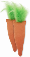 OurPet's 100-Percent North American Catnip Filled Carrot Cat Toy 24 Karat (Pack of 2)