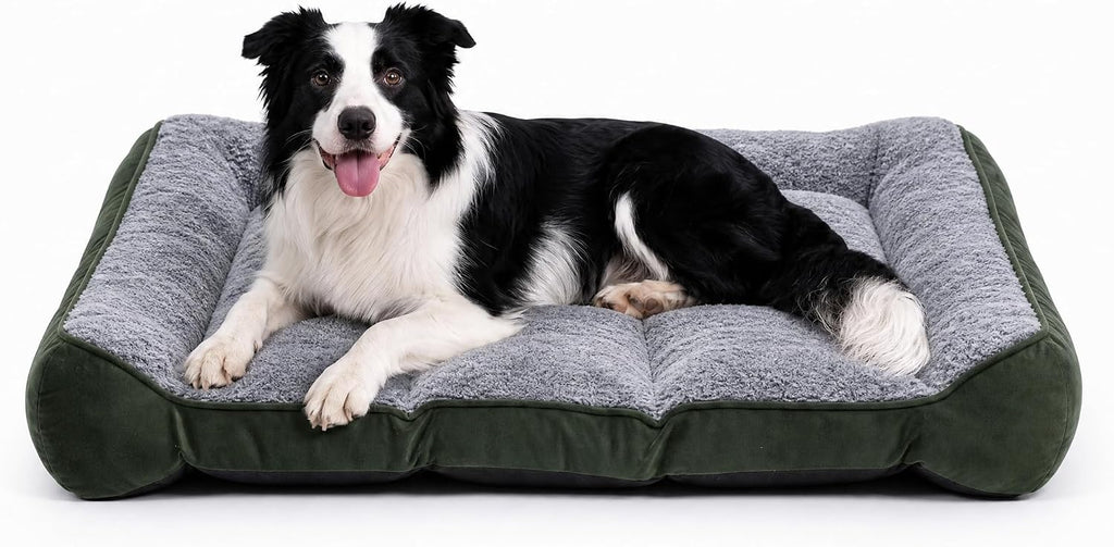 Orthopedic Dog Beds Large Sized Dog, Washable Dog Bed, 42" L, Green