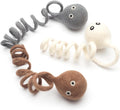Glaciart One Wool Felt Spring Cat Toys, 3 Pack Handmade Stretchy Coil Springs for Indoor Cats & Kittens, Interactive Fuzzy Cat Toy, AZO-Free Dyes, 4 Inch