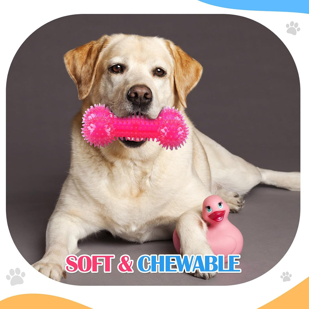 Silipull 4 Pcs Spiky Dog Toy Ball for Large Dogs, Fresh, Various Sizes