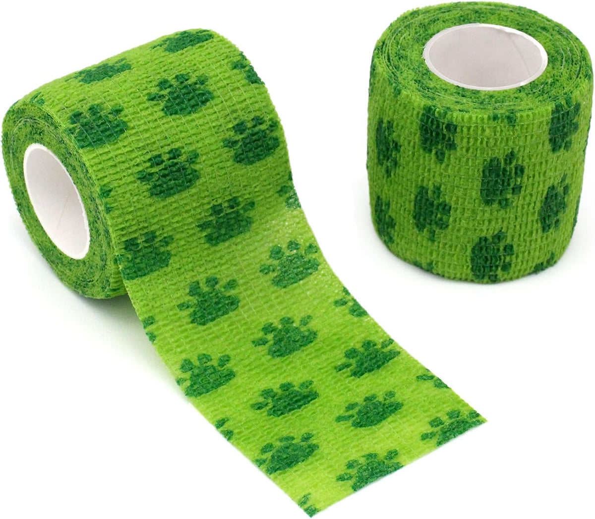 Self Adhesive Bandage Wrap Animal Cohesive Bandage Self Adherent Wrap First Aid Tape for Dogs Cats Horses Birds & Wrist Healing Ankle Sprain (2 Inch YeGrBl Set 6 Rolls)