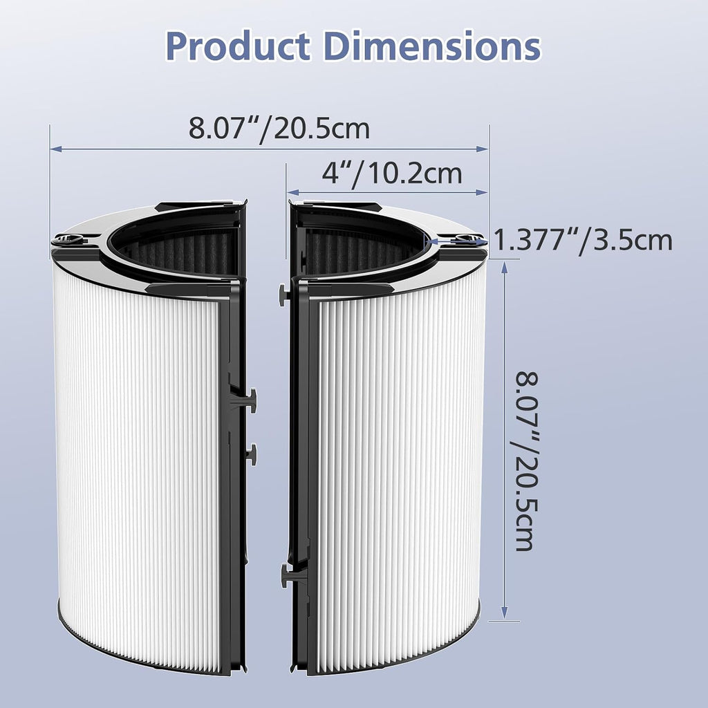 360° Combi Glass Hepa + Carbon Filter for Dyson Air Purifier TP07 TP10 PC1
