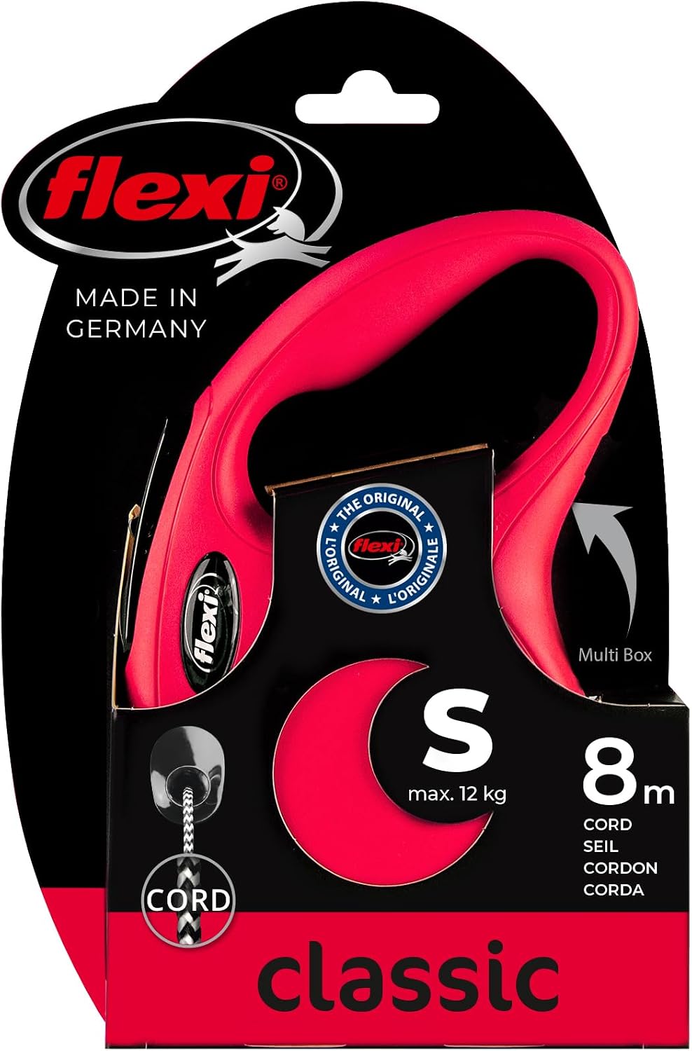 Flexi Roll-Leash New Classic S Rope 8 M Blue for Dogsup to Max. 12 kg