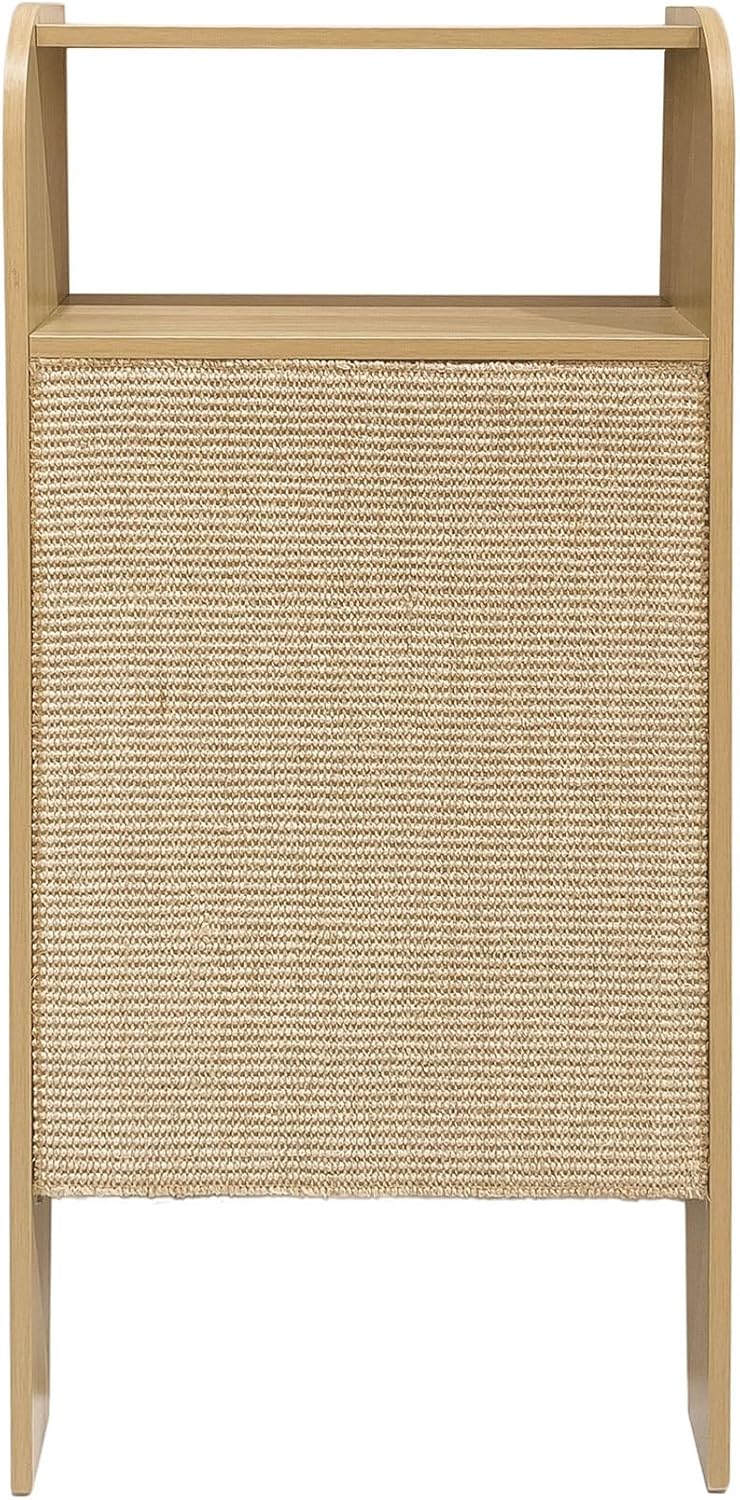 Wesley Cat Scratcher 20” x 11” x 40” Oak- Stylish & Durable Sisal