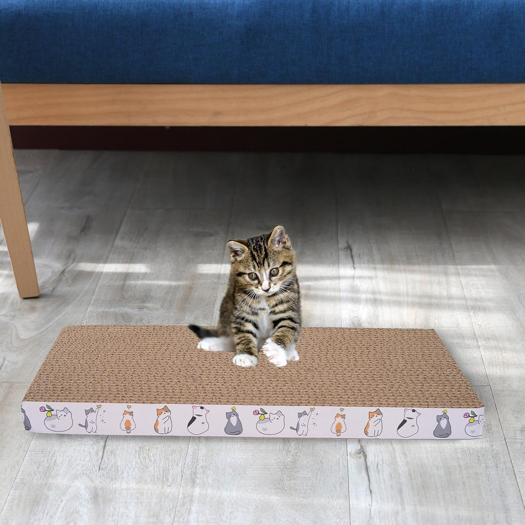 5 Packs cat Scratcher Toys Reversible Scratching Post Board for Indoor Cats Cardboard pad Sleep Play and Grind Claws
