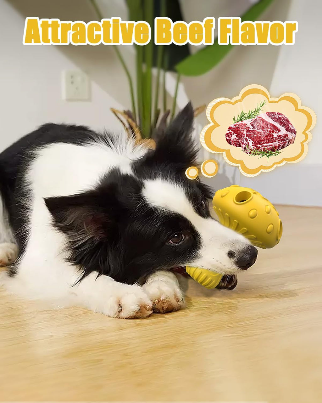 Dog Chew Toys for Aggressive Chewers, Rubber Treat Dispensing Stimulation Toy to Keep Them Busy, Durable Interactive Enrichment Puzzle Toy for Medium Large Breed Dogs