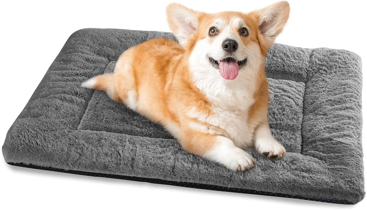Dog Crate Pad, Washable Cozy Dog Bed Mat for Medium Dogs 30"x20", Dark Gray