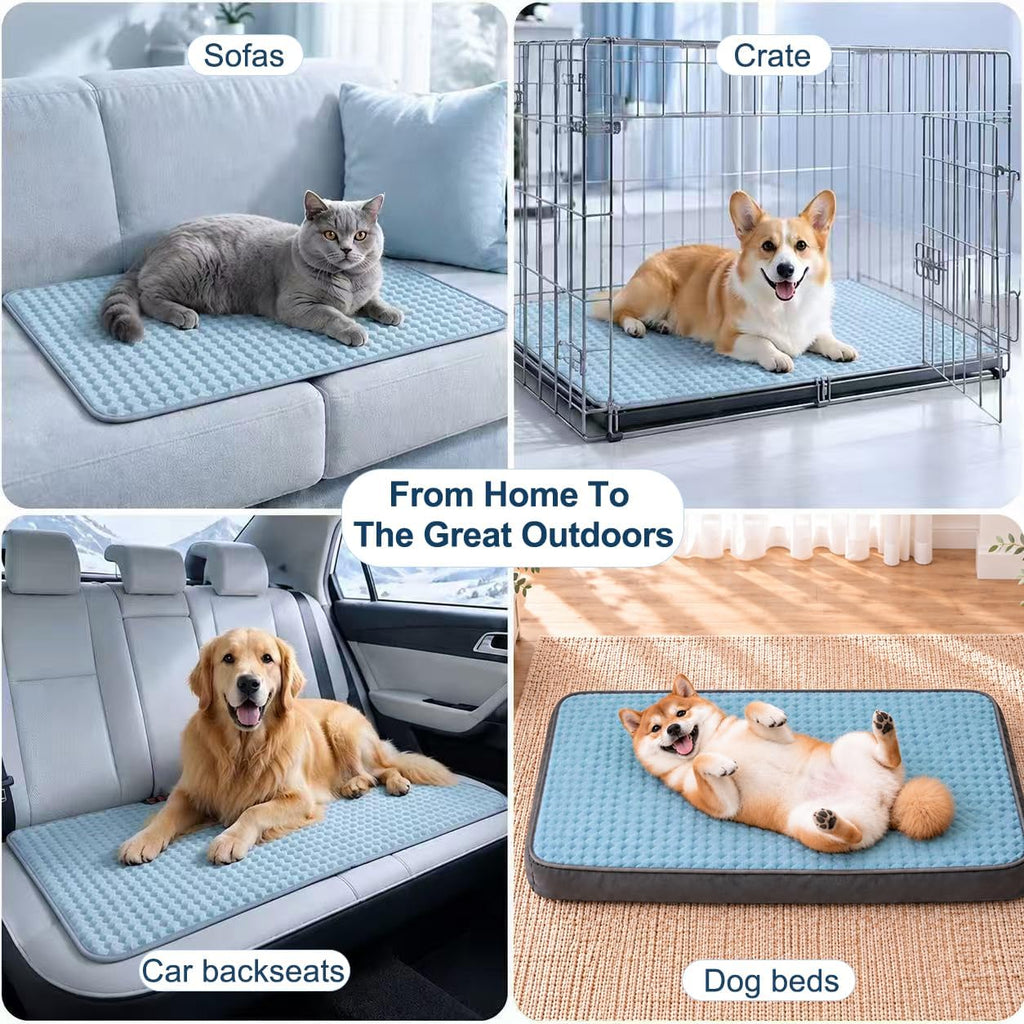 Dog Cooling Mat for Small Dogs,30"x19" Washable Cooling Crate Mat for Dogs & Cats