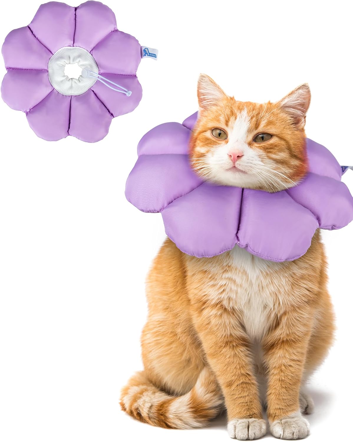 ANWA Waterproof Cat Cone Collar Soft, Cat Donut Collar After Surgery