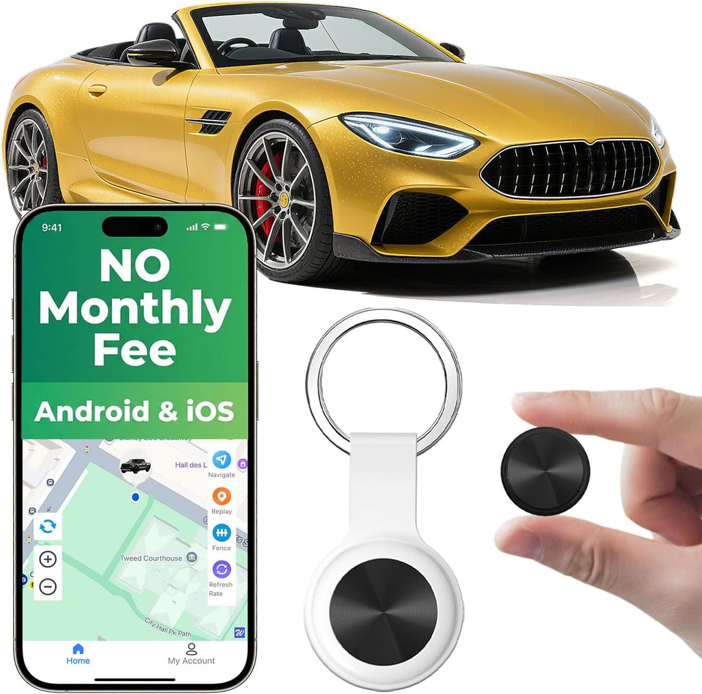 GPS Tracker for Vehicles, Real-Time Car GPS Tracking | Full Global Coverage Location GPS Tracker for Car Kids Pets Dogs Elderly Valuables,No Subscription Required/No Monthly Fee/No SIM Card Required