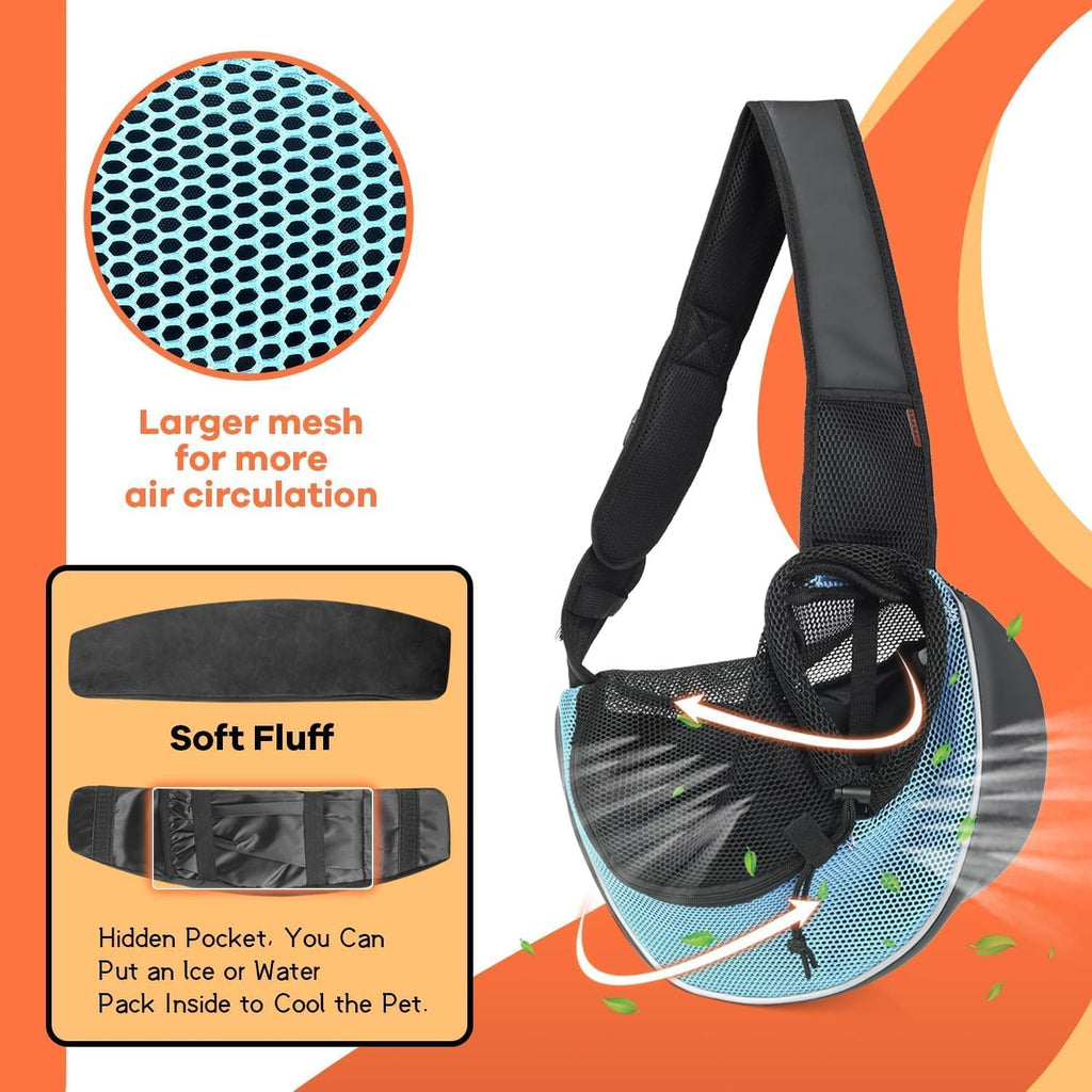 YUDODO Pet Sling Carrier for 2-5 lbs Small Dogs Cat Puppy Crossbody Carrier