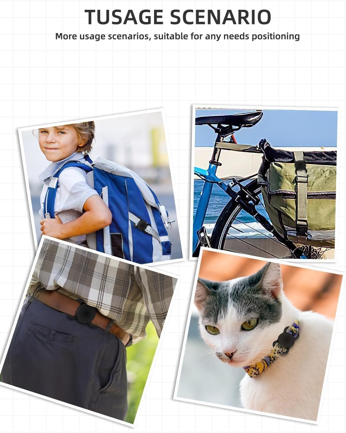 GPS Tracker, iOS Only, No Monthly Fee, Smart Pet Activity Tracker, Black 2P