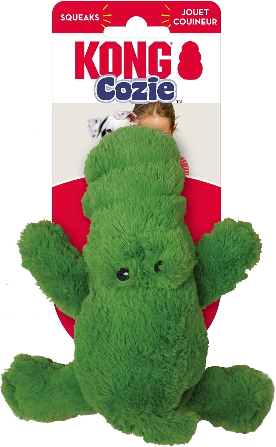 KONG Cozie Ali Alligator Plush Dog Toy, for Small Dogs