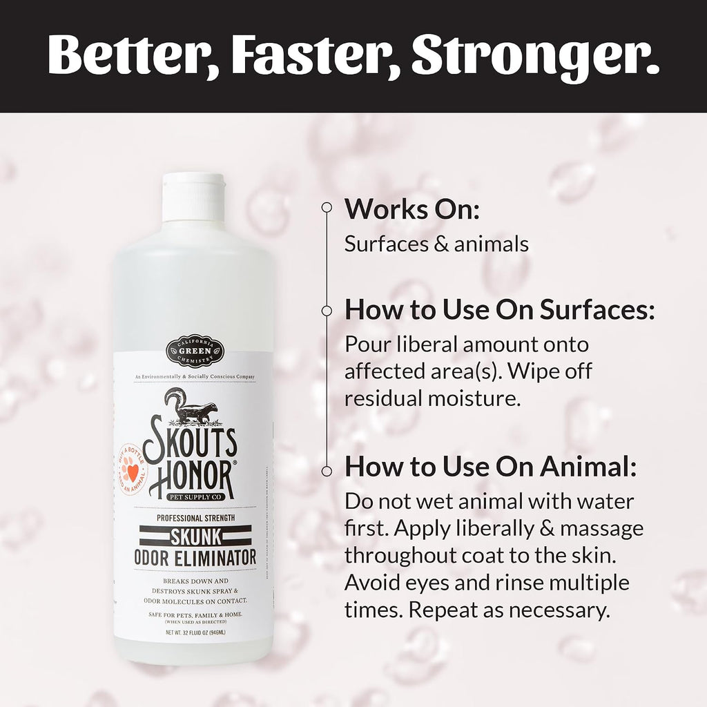 SKOUT'S HONOR Skunk Odor Eliminator for Pets, 32 oz
