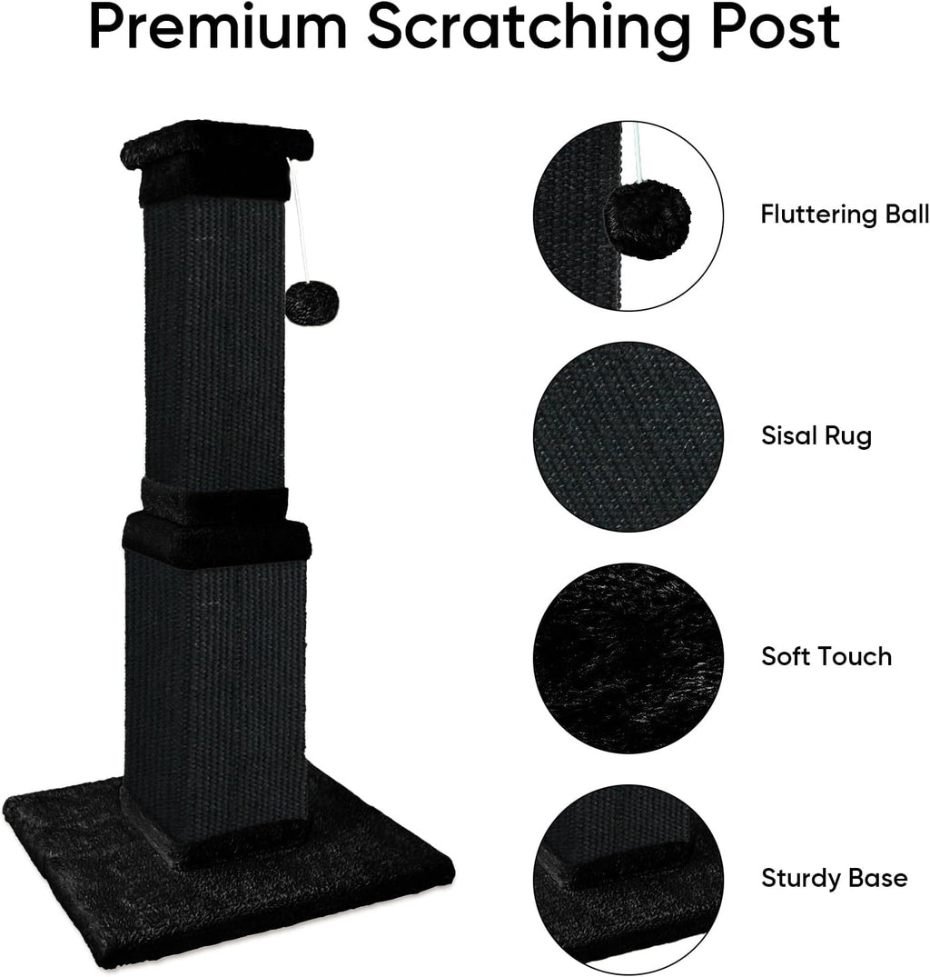 Cat Scratching Post for Indoor Cats, 32Inch Sisal Cat Scratcher