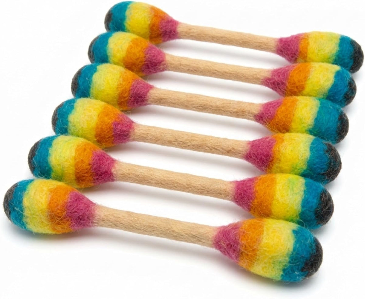 Glaciart One Swabs Cat Toys with Catnip - 6 Pk | Durable for Chew, Cute Cat Toys Interactive Kitty for Boredom, Exercise, & Play | Filled w/Organic Catnip for Anxiety & as Digestive Aid | Gift Idea