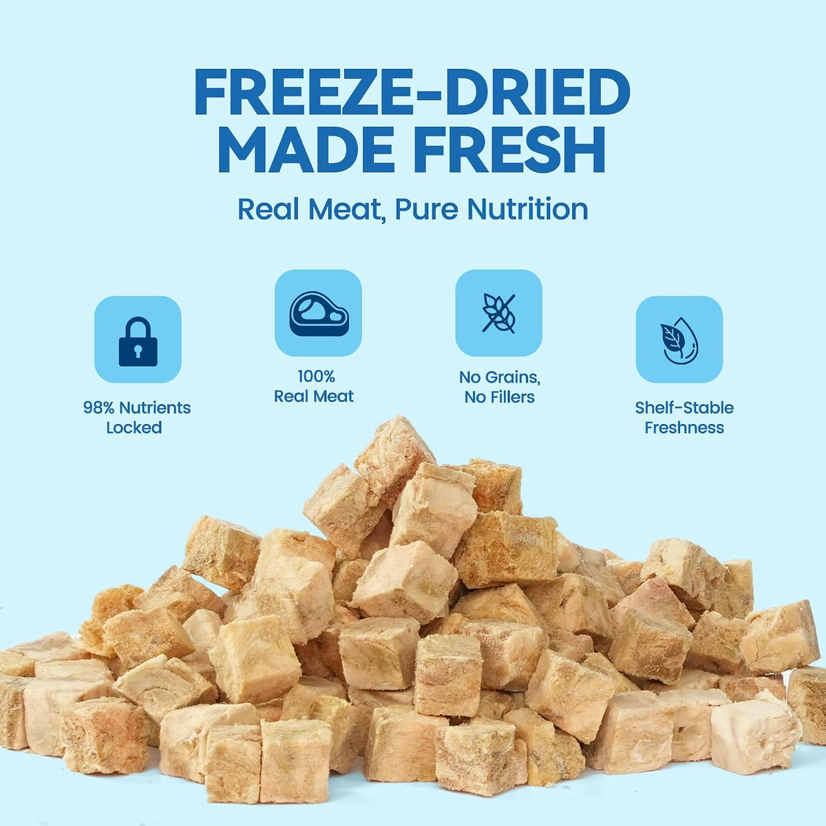 Freeze Dried Salmon Cat Dog Treats 4 oz Single Ingredient