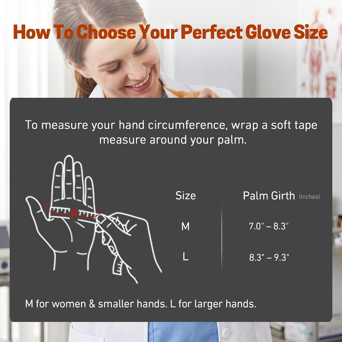 vclpower Animal Handling Gloves, Bite Proof Double Leather, 24 in, Size L