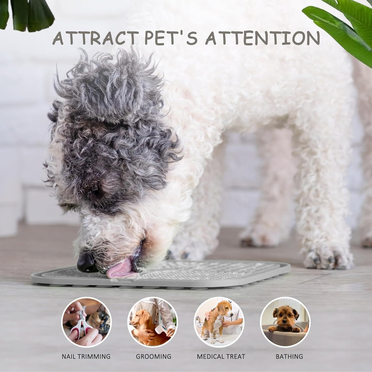 ChefAide 2 Pack Lick Mat for Dogs, Cats & Puppies with Suction Cups