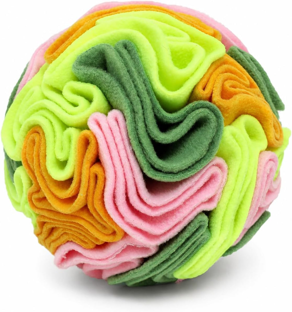 Vibrant Snuffle Ball for Dogs, Playful Color-Mix Slow Feeder Toy, Eye-Catching Interactive Puzzle for Mental Enrichment, Indoor Fun for Small Medium Large Dogs