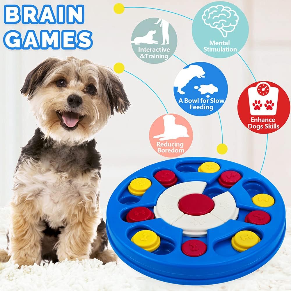 Joansan Dog Puzzle Toy, Interactive Dog Game, Mentally Stimulating Treat Dispenser for Large Dogs, Food Grade Material, Sequential Skills, Portable | Treat Dispenser & Slow Feeder for Small Medium & Large Dog Treat Training (Higher Level 2-3)