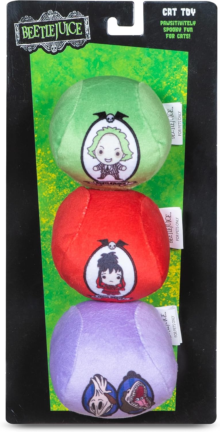 Beetlejuice Catnip Jingle Balls Cat Toy, 1.85 Inch, 3 Pack
