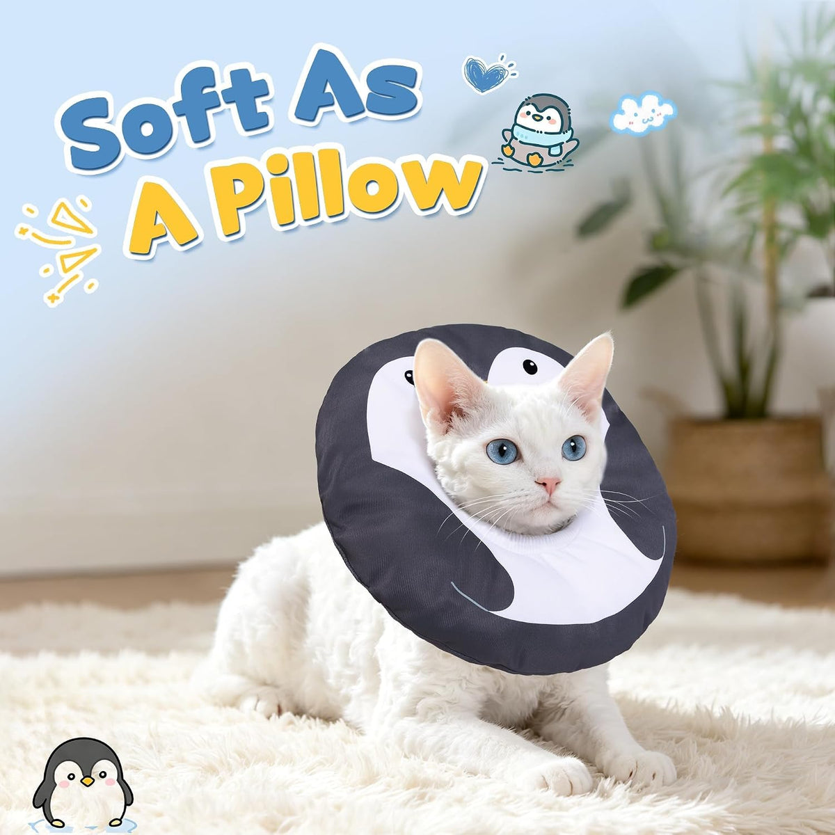 Soft Cat Cone, Medium Waterproof Cat Recovery Collar
