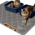 GORILLA GRIP Cat Litter Mat, Coiled Mesh Trapping Mats, 47x35 Gray