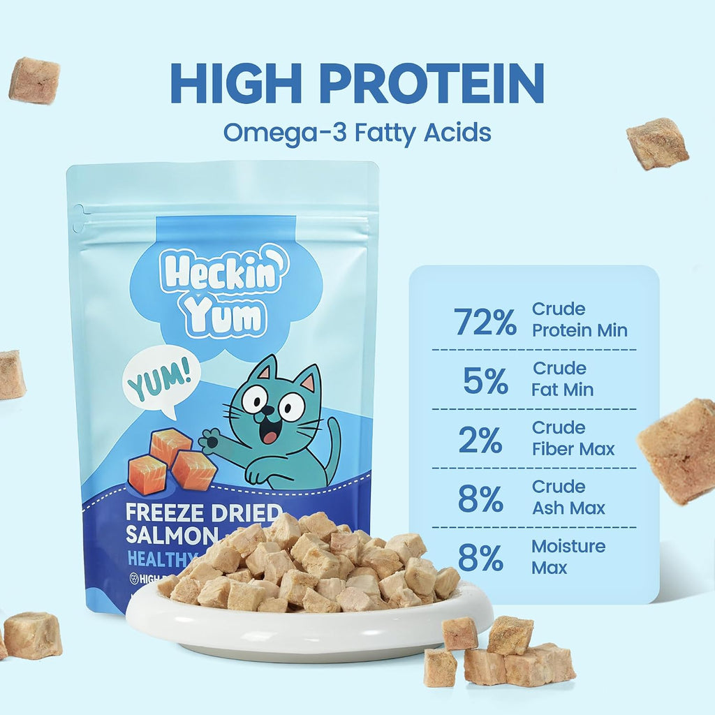 Freeze Dried Salmon Cat Dog Treats 4 oz Single Ingredient
