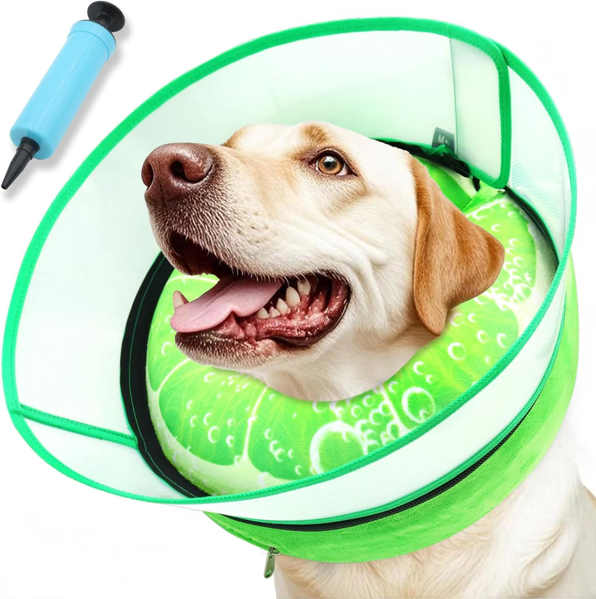 Upgraded Inflatable Dog Cone Collar to Stop Licking, Soft Dog Donut Collar