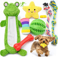 LOYEE 8 Pack Puppy Toys for Small Dogs, Luxury Dog Chew Toys with Squeaky Plush Toys, Rope Toys and Ball, Teething Toys for Puppy Supplies