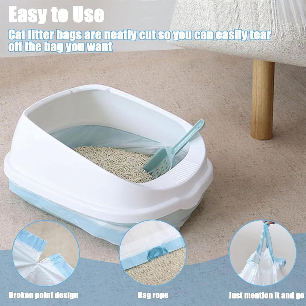 120 pcs Cat Litter Box Liners Fit For MW-SC01/MW-SC02/MW-LR01, 18" x 12.6"